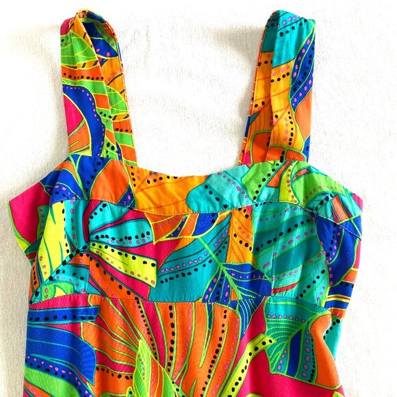 1. State tropical sundress Womens Extra Small colorful midi maxi vacation - Picture 4 of 10